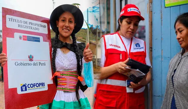 Cofopri entrega gratuitamente títulos de propiedad a miles de peruanos. Foto: Composición LR/Andina.