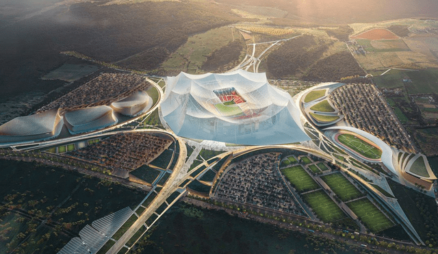 Este estadio busca ser sede del mundial de futbol 2030. Foto: composición LR / X