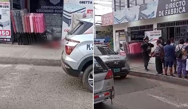 Victima terminó tendida en la vereda tras el ataque que recibió. Foto: Difusión