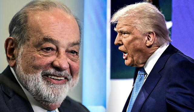 Los recientes enfrentamientos generaron comparaciones entre las fortunas de Slim y Trump. Foto: Composición LR/AFP. Los recientes enfrentamientos generaron comparaciones entre las fortunas de Slim y Trump. Foto: Composición LR/AFP.