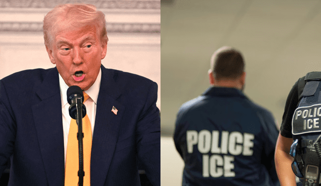 El presidente Trump y su zar fronterizo, Tom Homan, expresaron frustración por los resultados del ICE, especialmente tras un mes en el que se impusieron cuotas mínimas de arrestos de inmigrantes indocumentados. Foto: Composición LR/AFP/ICE El presidente Trump y su zar fronterizo, Tom Homan, expresaron frustración por los resultados del ICE, especialmente tras un mes en el que se impusieron cuotas mínimas de arrestos de inmigrantes indocumentados. Foto: Composición LR/AFP/ICE