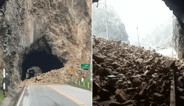 Derrumbes de rocas son frecuentes en temporada de lluvias en la sierra centro del país. Foto: Difusión