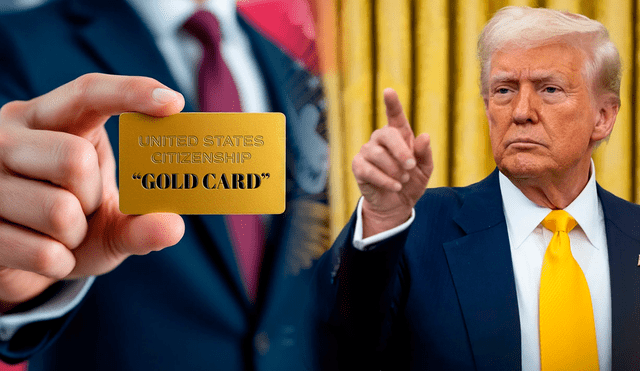 Donald Trump anunció la 'tarjeta dorada' para inmigrantes ricos en Estados Unidos. Foto: Composición LR Donald Trump anunció la 'tarjeta dorada' para inmigrantes ricos en Estados Unidos. Foto: Composición LR