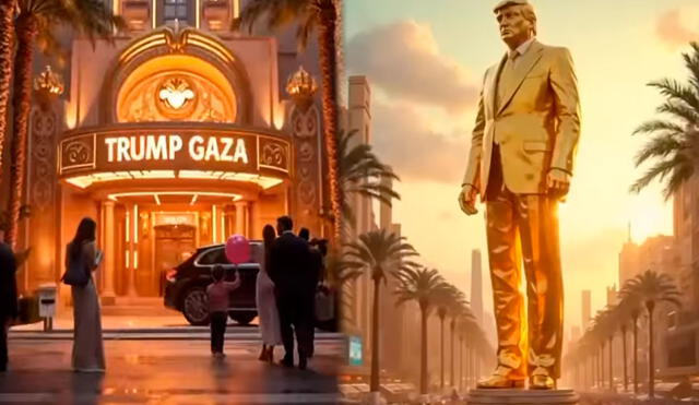 Trump desata polémica con un video de IA sobre Gaza, mostrando un futuro lujoso mientras la crisis persiste. Foto: composición LR/ Instagram Trump desata polémica con un video de IA sobre Gaza, mostrando un futuro lujoso mientras la crisis persiste. Foto: composición LR/ Instagram