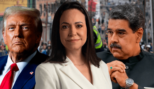 Corina Machado, líder opositora venezolana, pidió "mayor presión" contra la dictadura de Nicolás Maduro. Foto: Composición LR. Corina Machado, líder opositora venezolana, pidió "mayor presión" contra la dictadura de Nicolás Maduro. Foto: Composición LR.