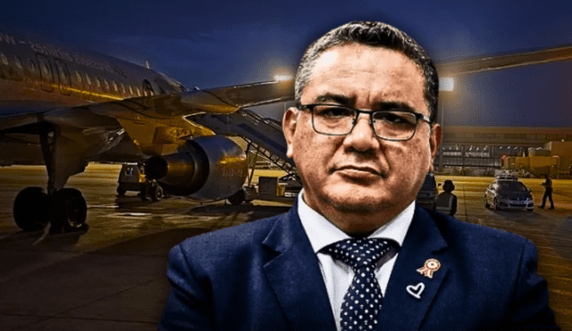 Juan José Santiváñez salió del país rumbo a Europa el 3 de marzo, tras el allanamiento de su vivienda. | Composición: Alejandra López / LR. Juan José Santiváñez salió del país rumbo a Europa el 3 de marzo, tras el allanamiento de su vivienda. | Composición: Alejandra López / LR.