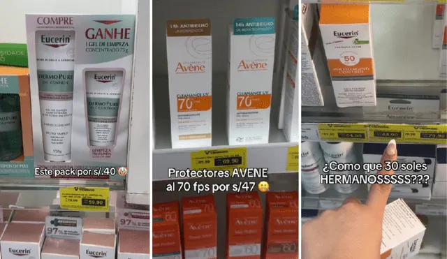 Peruana encontró reconocidas marcas de productos de skincare en Brasil a precios más bajos que en Perú. Foto: composición LR/TikTok Peruana encontró reconocidas marcas de productos de skincare en Brasil a precios más bajos que en Perú. Foto: composición LR/TikTok