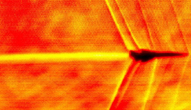 Las imágenes de la NASA fueron capturadas mediante telescopios terrestres con filtros especiales. Foto: NASA/Boom Supersónico Las imágenes de la NASA fueron capturadas mediante telescopios terrestres con filtros especiales. Foto: NASA/Boom Supersónico