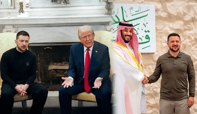 EE. UU. y Ucrania se reunirán en Arabia Saudita para negociar un alto el fuego y un posible "acuerdo de paz" con Rusia. Foto: composición LR EE. UU. y Ucrania se reunirán en Arabia Saudita para negociar un alto el fuego y un posible "acuerdo de paz" con Rusia. Foto: composición LR