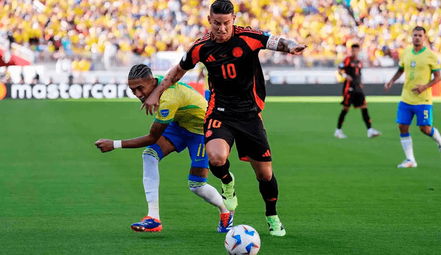 Brasil y Colombia se enfrentaron por última vez en la Copa América 2024. Foto: AFP Brasil y Colombia se enfrentaron por última vez en la Copa América 2024. Foto: AFP
