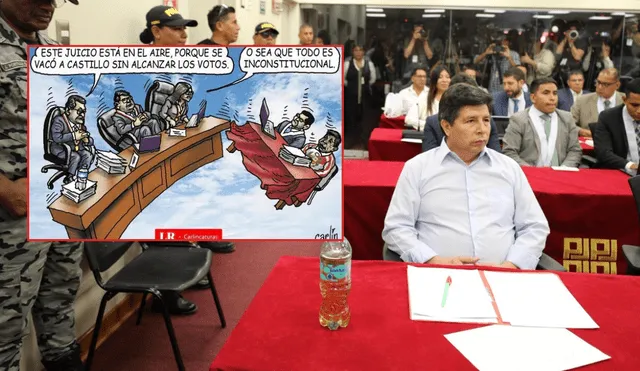 Carlincatura retrata el juicio oral contra Pedro Castillo. Foto: Carlincatura Carlincatura retrata el juicio oral contra Pedro Castillo. Foto: Carlincatura