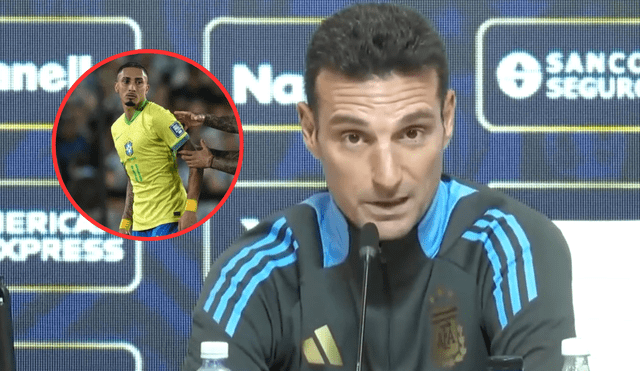 El DT de la selección argentina se refirió a las declaraciones de Raphinha previo al partido. Foto: Composición LR. El DT de la selección argentina se refirió a las declaraciones de Raphinha previo al partido. Foto: Composición LR.