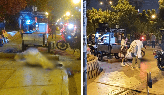 Vendedor de comida fue asesinado por sicarios en su puesto de trabajo en Santa Anita. Foto: Composición LR./difusión