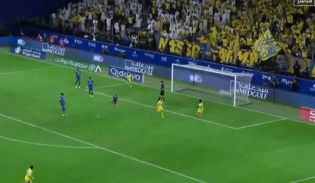 Cristiano Ronaldo aumentó la ventaja del Al Nassr sobre Al Hilal por la Liga Saudí. Foto: captura/SSC 1