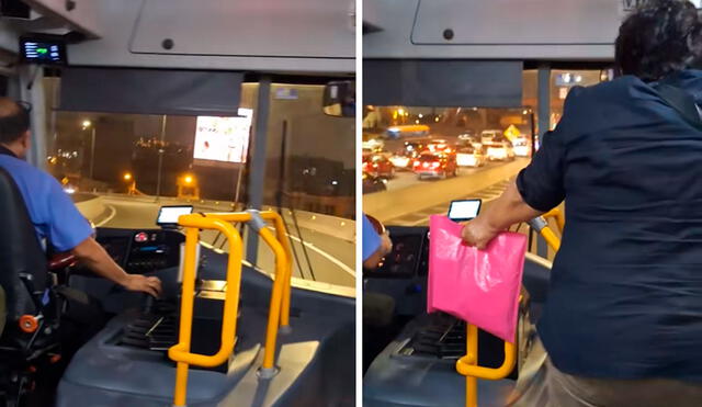 El conductor se perdió en la ruta y terminó en la pista exclusiva de la Línea Amarilla. Foto: composición LR/ TikTok / @josuevilcayaurial El conductor se perdió en la ruta y terminó en la pista exclusiva de la Línea Amarilla. Foto: composición LR/ TikTok / @josuevilcayaurial