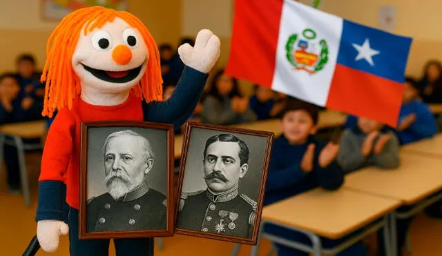 El show de títeres en el colegio contó la historia de la Batalla de Arica desde la mirada chilena. Foto: composición LR/ TikTok / @datos_curiosos_paises