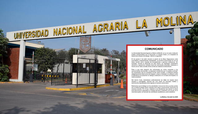 Universidad Agraria suspende sus clases tras toma del campus. Foto: Composición LR Universidad Agraria suspende sus clases tras toma del campus. Foto: Composición LR