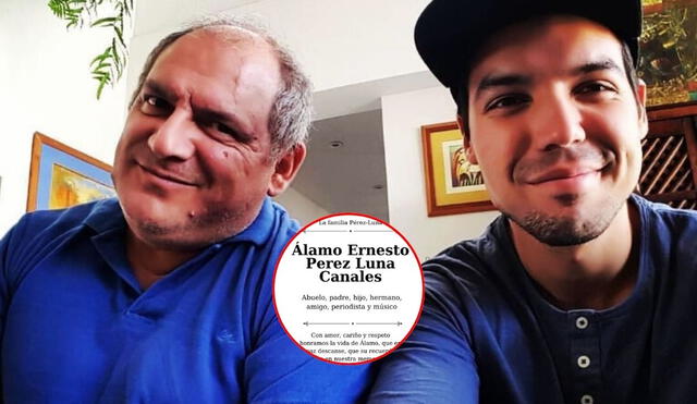 Sergio Pérez-Luna, hijo de Álamo Pérez-Luna, se despidió del periodista este 17 de abril. Foto: Composición LR/difusión Sergio Pérez-Luna, hijo de Álamo Pérez-Luna, se despidió del periodista este 17 de abril. Foto: Composición LR/difusión