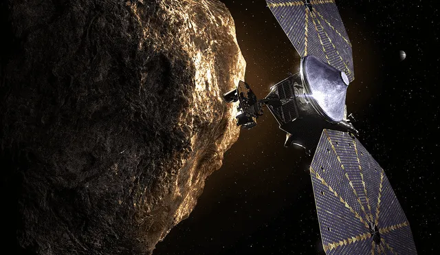 La nave Lucy explorará los asteroides troyanos de Júpiter, considerados "fósiles de formación planetaria". Foto: NASA La nave Lucy explorará los asteroides troyanos de Júpiter, considerados "fósiles de formación planetaria". Foto: NASA