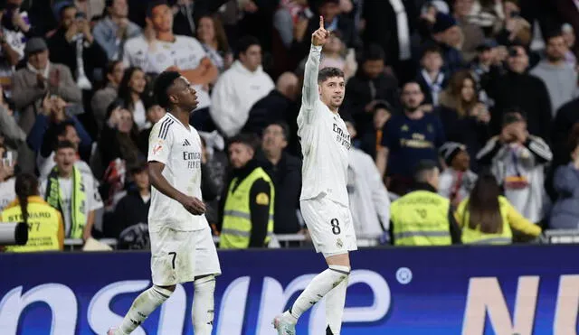 Federico Valverde le dio la victoria al Real Madrid ante Athletic Bilbao por LaLiga. Foto: AFP Federico Valverde le dio la victoria al Real Madrid ante Athletic Bilbao por LaLiga. Foto: AFP