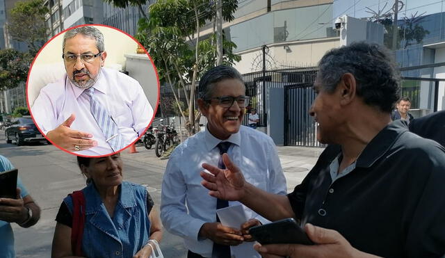 José Domingo Pérez compartió un momento con los ciudadanos que participaron del plantón a su favor | Composición: LR. José Domingo Pérez compartió un momento con los ciudadanos que participaron del plantón a su favor | Composición: LR.