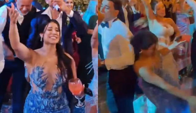 Hermana de Said Palao sufrió un tropiezo en la fiesta y fue ayudada por Alejandra Baigorria. Foto: Composición LR/difusión Hermana de Said Palao sufrió un tropiezo en la fiesta y fue ayudada por Alejandra Baigorria. Foto: Composición LR/difusión