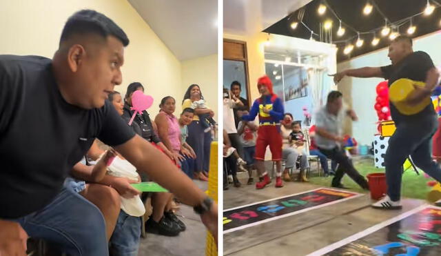 Juego desató la molestia de un padre en plena celebración. Foto: composición LR/ TikTok Juego desató la molestia de un padre en plena celebración. Foto: composición LR/ TikTok