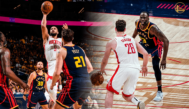 Por ESPN y Disney Plus puedes ver el juego de Warriors vs Rockets EN VIVO. Foto: composición LR/Warriors/Rockets