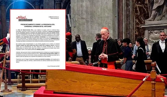 La presencia de Cipriani en el funeral del papa Francisco fue ampliamente criticada | Composición: LR. La presencia de Cipriani en el funeral del papa Francisco fue ampliamente criticada | Composición: LR.