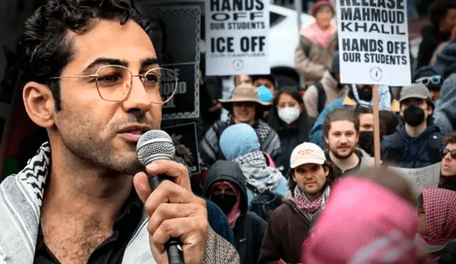 Liberan en EE.UU. a estudiante palestino de Columbia detenido por protestar contra ataques en Gaza. Foto: composición LR