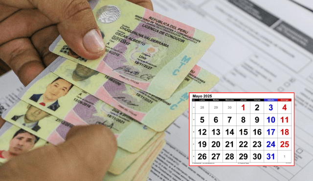 La medida del MTC permite la continuidad de trámites respecto a licencias de conducir durante el feriado. Foto: composición LR/Andina/Calendarpedia