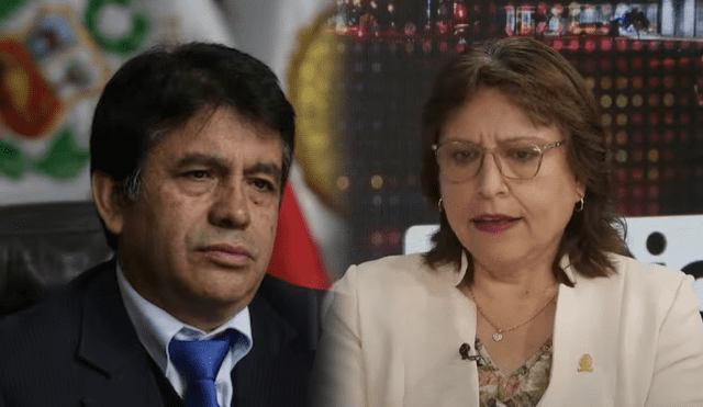 Delia Espinoza aseguró que el regreso de Tomás Gálvez no debilita a la Fiscalía, sino que la 'fortalece'. | Composición LR. Delia Espinoza aseguró que el regreso de Tomás Gálvez no debilita a la Fiscalía, sino que la 'fortalece'. | Composición LR.