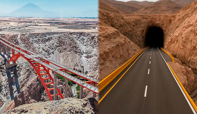 La vía estaría lista en julio de 2025, de acuerdo al cronograma. Foto: composición Jazmín Ceras/ La República/Gobierno Regional Arequipa
