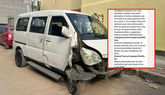 Amenazas de Los Injertos del Rímac a colectiveros. Foto: composición LR. Amenazas de Los Injertos del Rímac a colectiveros. Foto: composición LR.