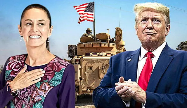 Sheinbaum reveló que sí pidió a Trump detener el tráfico de armas. Foto: Composición LR. Sheinbaum reveló que sí pidió a Trump detener el tráfico de armas. Foto: Composición LR.