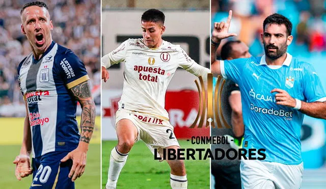 Alianza Lima, Universitario y Sporting Cristal buscarán una nueva victoria en la Copa Libertadores. Foto: composición GLR