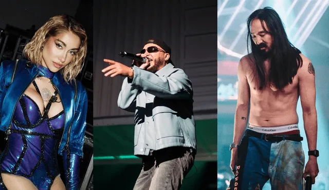 María Becerra, Jhay Cortéz y Steve Aoki presentes en el All Music Fest 3. Foto: María Becerra/Instagram, Jhay Cortéz/Instagram y Steve Aoki/Instagram María Becerra, Jhay Cortéz y Steve Aoki presentes en el All Music Fest 3. Foto: María Becerra/Instagram, Jhay Cortéz/Instagram y Steve Aoki/Instagram