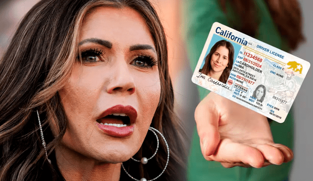 Kristi Noem, explicó que los viajeros sin un documento Real ID no serán impedidos de abordar sus vuelos. Foto: Composición LR Kristi Noem, explicó que los viajeros sin un documento Real ID no serán impedidos de abordar sus vuelos. Foto: Composición LR