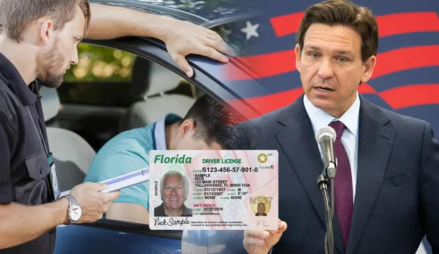 Gobernador de Florida, Ron DeSantis, firmó la ley que modifica el reconocimiento de licencias de conducir de otros estados. Foto: composición LR/ Freepik/ FLHSMV/ The New York Times Gobernador de Florida, Ron DeSantis, firmó la ley que modifica el reconocimiento de licencias de conducir de otros estados. Foto: composición LR/ Freepik/ FLHSMV/ The New York Times