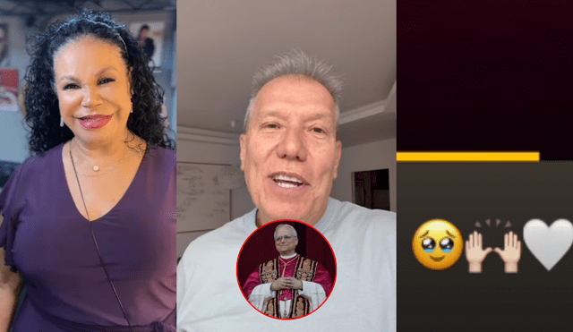 Eva Ayllón, Raúl Romero y Brunella Horna muestran mensajes de afecto al nuevo Papa. Foto: Edición/Difusión