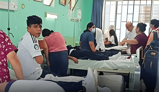 Piura. El 3 de abril, 85 escolares del colegio Elvira Castro enfermaron luego de consumir alimentos. Foto: difusión Piura. El 3 de abril, 85 escolares del colegio Elvira Castro enfermaron luego de consumir alimentos. Foto: difusión