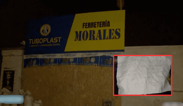 Extorsionan a ferretería en horas de la madrugada en SJL. Foto: composición LR / Panamericana Extorsionan a ferretería en horas de la madrugada en SJL. Foto: composición LR / Panamericana