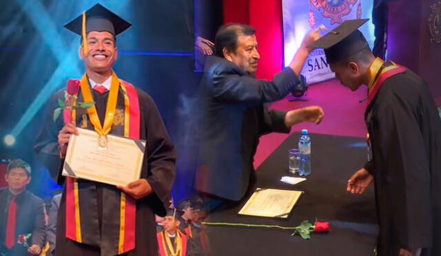 Primo de Paolo Guerrero se gradúa en la UNMSM y Doña Peta lo felicita: "Tiene que ser un gran profesional". Foto: composición LR/Capturaapggraduaciones. Primo de Paolo Guerrero se gradúa en la UNMSM y Doña Peta lo felicita: "Tiene que ser un gran profesional". Foto: composición LR/Capturaapggraduaciones.