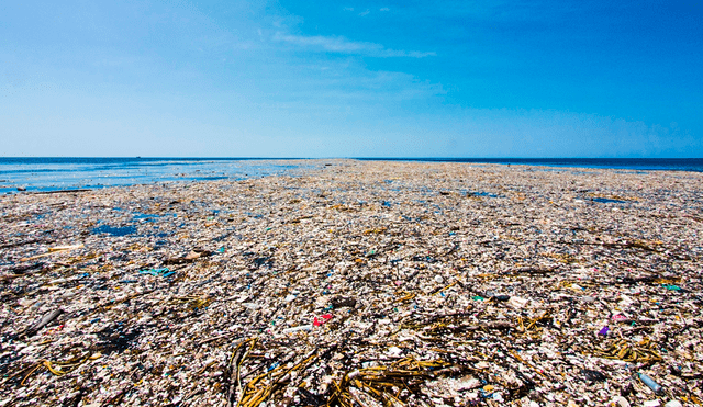 La llamada 'isla de plástico', oficialmente conocida como el Gran Parche de Basura del Pacífico, es una colosal acumulación de residuos. Foto: Reddit. La llamada 'isla de plástico', oficialmente conocida como el Gran Parche de Basura del Pacífico, es una colosal acumulación de residuos. Foto: Reddit.