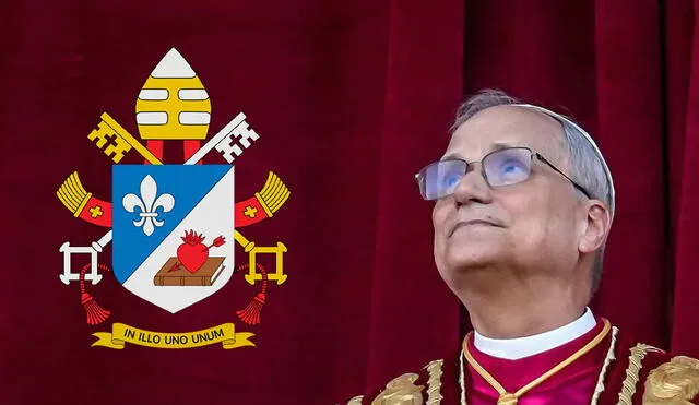 Vaticano publicó el escudo y el lema oficial de León XIV. Foto: Composición LR. Vaticano publicó el escudo y el lema oficial de León XIV. Foto: Composición LR.