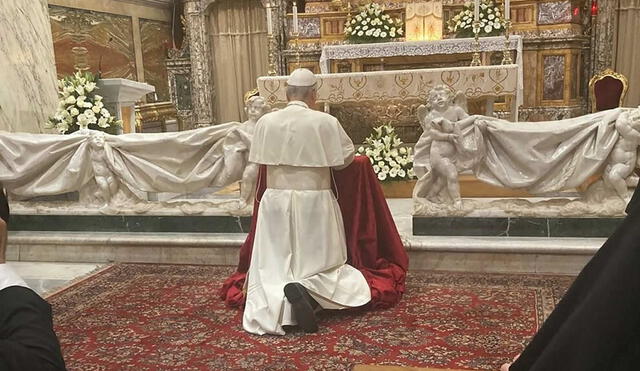 León XIV visitó la tumba de Francisco solo 2 días después de su elección como nuevo Papa. Foto: Vatican News. León XIV visitó la tumba de Francisco solo 2 días después de su elección como nuevo Papa. Foto: Vatican News.