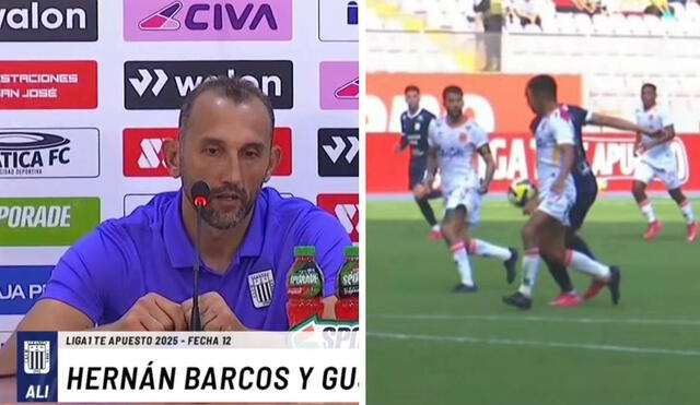 Hernán Barcos habló en conferencia de prensa sobre el gol anulado. Foto: captura/L1 Max Hernán Barcos habló en conferencia de prensa sobre el gol anulado. Foto: captura/L1 Max