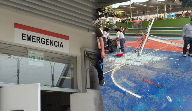 Menor de 13 años gravemente herido por canasta de básquet en olimpiadas escolares en Villa El Salvador. Foto: composición LR. Menor de 13 años gravemente herido por canasta de básquet en olimpiadas escolares en Villa El Salvador. Foto: composición LR.