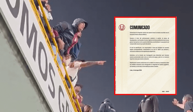 Universitario se pronunció luego de los incidentes en el Monumental. Foto: composición LR/Twitter/Universitario Universitario se pronunció luego de los incidentes en el Monumental. Foto: composición LR/Twitter/Universitario