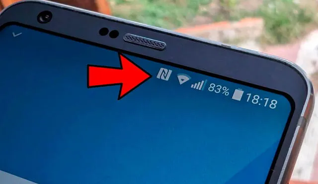 La 'N' significa que la función NFC está activada. La 'N' significa que la función NFC está activada.